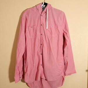 Jiberish Pink Hooded Button Up (XXL)